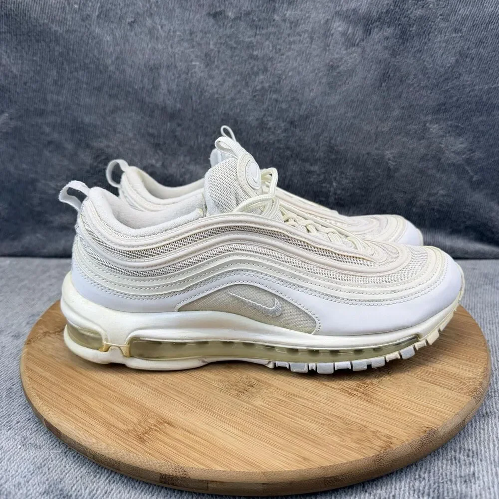 Nike Air Max 97 Shoes Womens Size 9.5 White Mesh Running Sneakers 921733-100